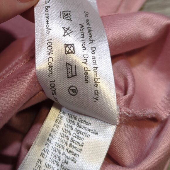 Eton Men's Large Slim Fit T Shirt Pink Filo di Scozia Cotton Solid Base Layer - Picture 4 of 7